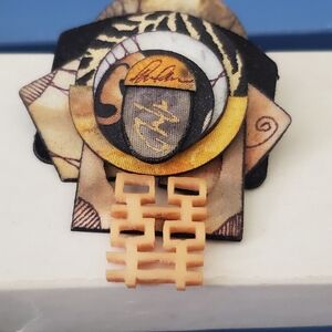 Artistic Brooch with Geometric Design
